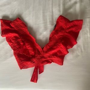 Red crop top